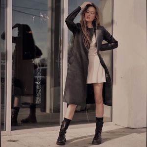 Rudsak Kiraly Black Leather Trench